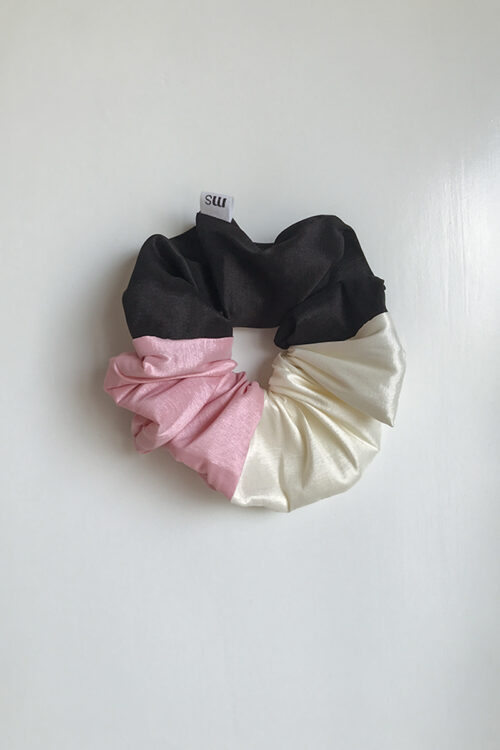 Maxi Scrunchie de Tafeta Tricolor