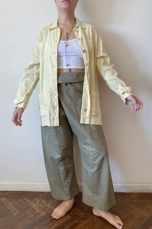 Collar de hilo y cerámica