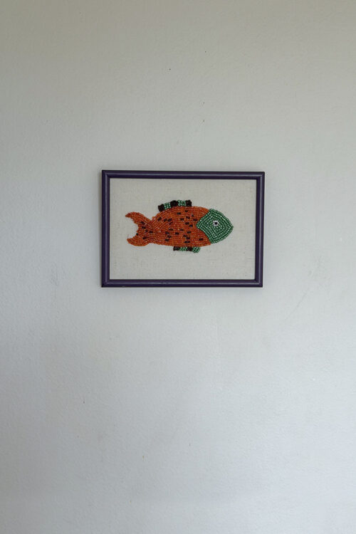 Cuadro Pez Bordado a Mano