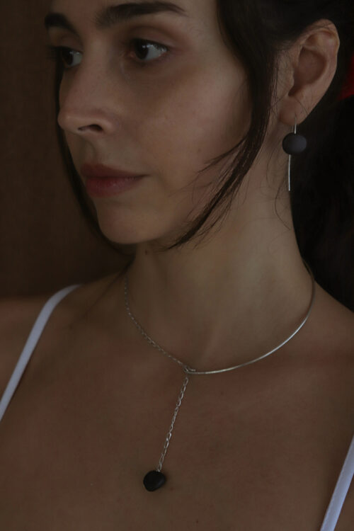 Choker de Plata y Cerámica